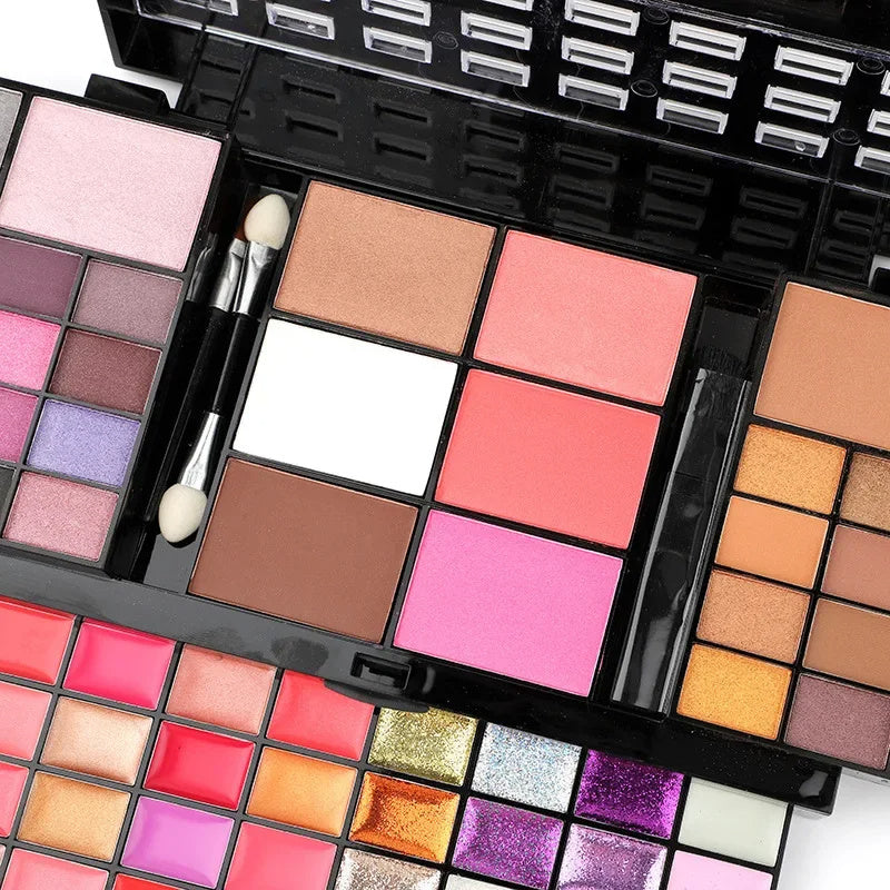 74 Colors Makeup Set Lip Gloss Blush Eyeshadow Highlight Combination Plate Wholesale Makeup Set 74 Colors Makeup Set Lip Gloss Blush Eyeshadow Highlight Combination Plate Wholesale Makeup Set